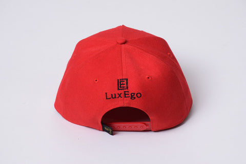 Red design with Black LuxEgo Embroidery